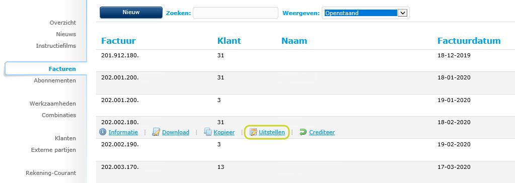 Stap 3 betaaldatum uitstellen Screenshot stap 3 betaaldatum uitstellen