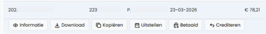Screenshot opties na verlopen sommatie