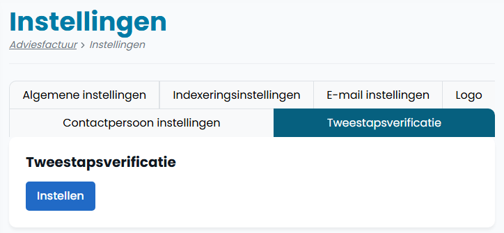 Tweestapsverificatie instellen